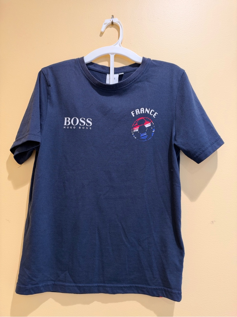 Hugo Boss Navy France Logo Short-Sleeve Tee